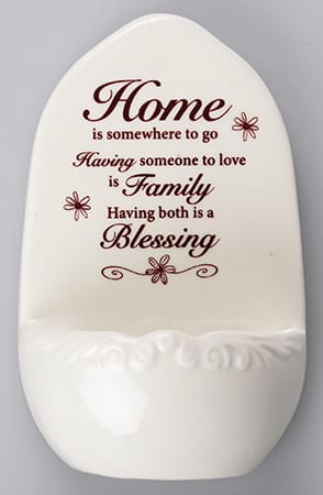 Home & Family Blessing Porcelain Font