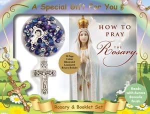 Rosary Bead & Booklet Set Blue