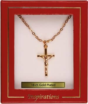 18ct Gold Plated Necklet With 1” Crucifix