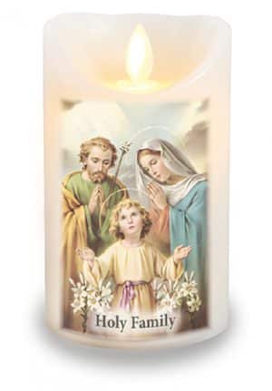 Holy Family LED Candle With Timer