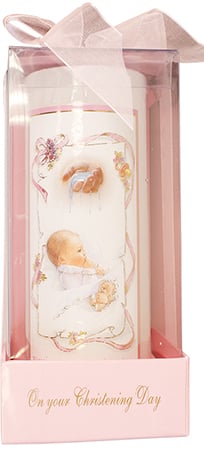 Christening Day Candle Girl Gift Box
