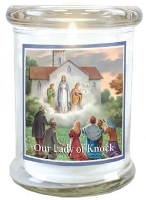 Our Lady Of Knock LED Glass Candle