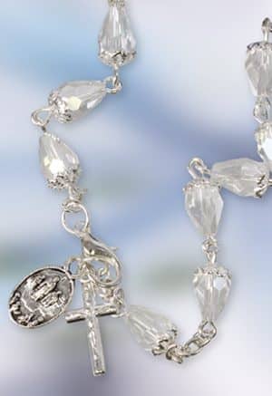Knock Rosary Bracelet Crystal