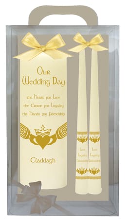 Wedding Candle 8” Gift Boxed/Ivory