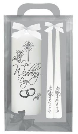 Wedding Candle 8” Gift Boxed/White