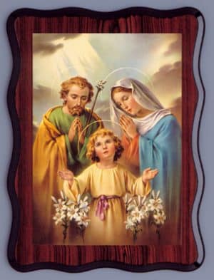 Holy Family Laminated Picture