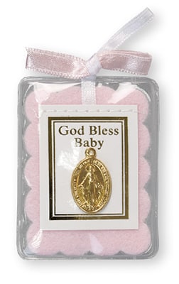 Baby Blessing  Miraculous Medal – Pink