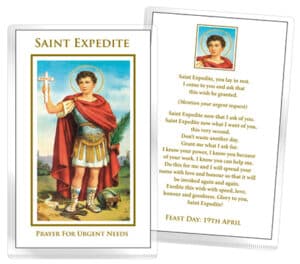 St. Expedite Laminated Prayer