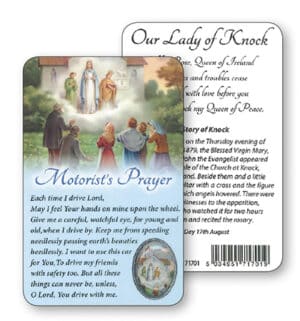 Knock Motorist Prayer Card