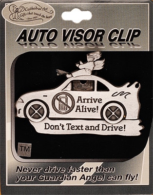 car visor don't text
