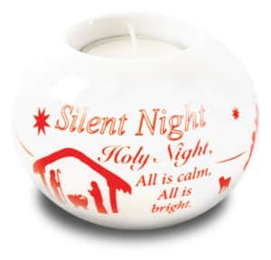 Porcelain Candle Holder/Nativity/Silent Night