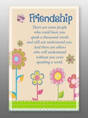 Friendship – Glass Plaque