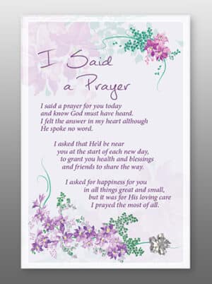 I Said A Prayer – Glass Plaque