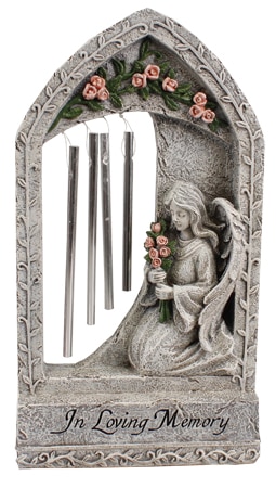 Angel Windchime grave plaque