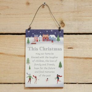 This Christmas May Our Home… Hanging Plaque