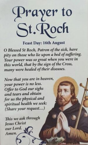 St. Roch Prayer – Patron Of The Sick