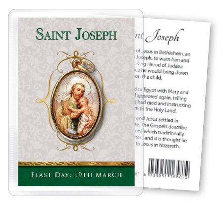 St Joseph leaflet and medal
