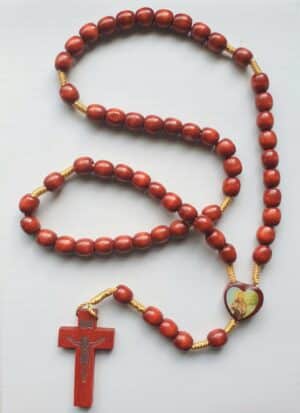 St. Anthony & Pope Francis Wooden Rosary Beads