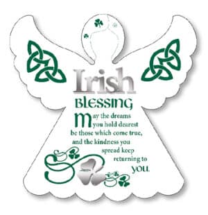 /Irish Blessing – Wood Angel Plaque