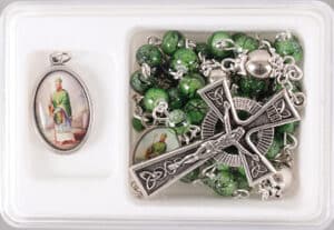 St.Patrick / Glass Rosary/Medal Set