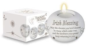 Resin Candle Holder & Candle – Irish Blessing