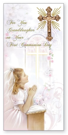 Communion Boxed Card/Granddaughter