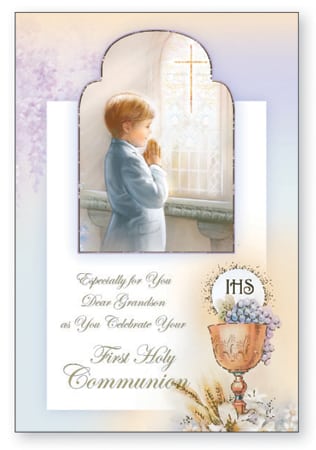 grandson communion card