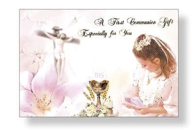 Communion girl money wallet card