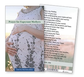 Leaflet/Laminated - Expectant Mother,  Back with Prayer