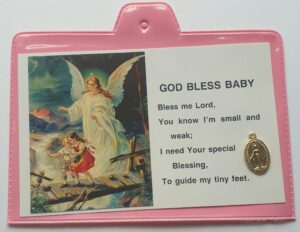 God Bless Baby – Miraculous Medal/Pink