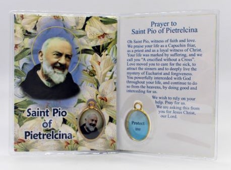 St Pio Prayer & Medal