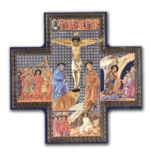 Wood Cross/Icon – Crucifixion 6 inch x 6 inch