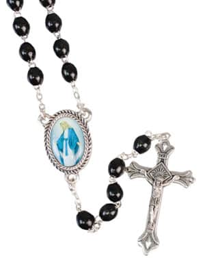 Loose Wood Rosary – Black /Miraculous