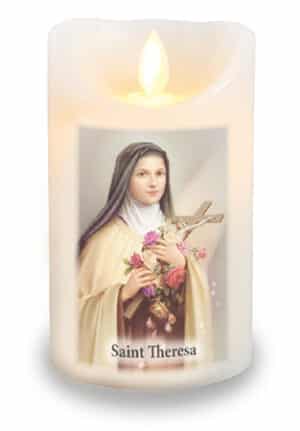 St.Theresa  LED Candle/Scented Wax/Timer/
