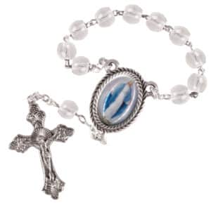 Miraculous Single Decade Glass Rosary / Crystal