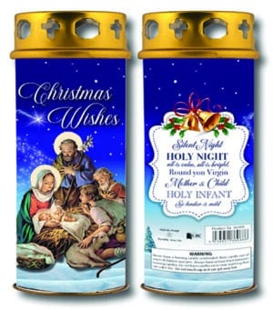 Christmas Blessings Candle –  Blue – Holy Night