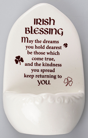 Irish Blessing Porcelain Font