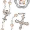 Communion Glass Rosary/Imitation Pearl