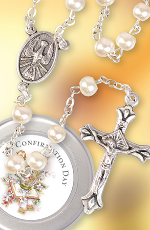 Confirmation Imitation Pearl Rosary