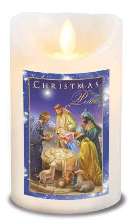 LED Candle/Scented Wax/Timer/Nativity