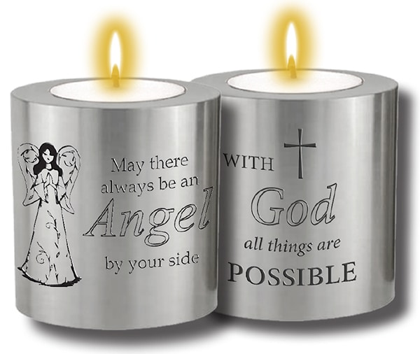 Angel by your side candle holder