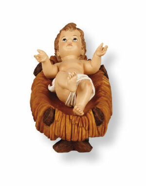 Resin Baby Jesus & Manger 4 1/2 inch