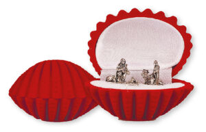 Shell Miniature Nativity Set/5 Figures in Display Box