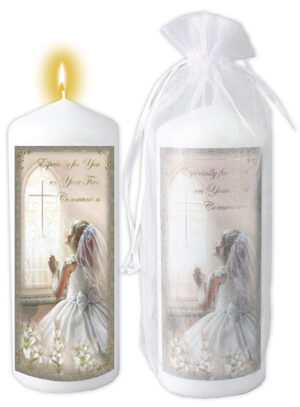 Communion Candle Girl/6 inch/Gift Bagged